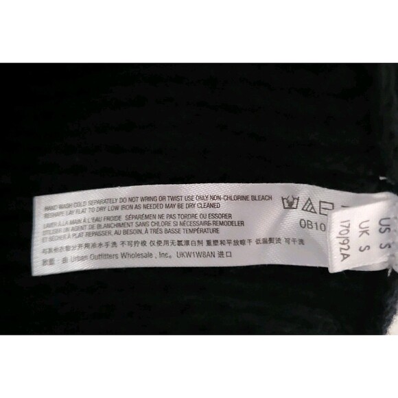 FREE PEOPLE Beach Hailee Sweater Womens S Black Henley Waffle Knit Oversized - Picture 7 of 9